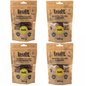 BULT Sušené kolečka MIX 2 příchutí – pochoutka pro psy – 4x100g