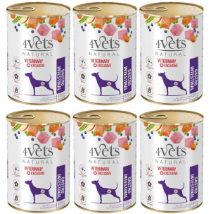 4VETS Natural Gastro Intestinal Dog - mokré krmivo pro psy - 6x400g