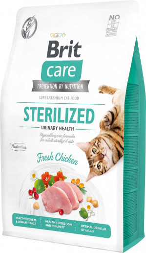 BRIT Care Grain-Free Sterilized Urinary - suché krmivo pro kočky - 2 kg 