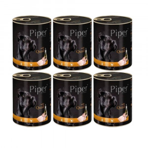 DOLINA NOTECI Piper Animals s křepelkou - mokré krmivo pro psy - 6x800g
