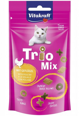 VITAKRAFT Trio Mix Poultry - pamlsek pro kočky - 60g