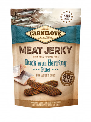 CARNILOVE Meat Jerky Duck with herring - pamlsek pro psa - 100g