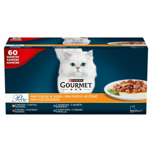 PURINA Gourmet Perle Mini fillets in sauce - mokré krmivo pro kočky - 60x85g