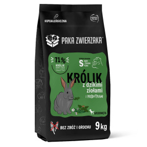 PAKA ZWIERZAKA Puppy Rabbit with wild herbs S - suché krmivo pro psy - 9kg