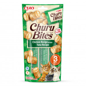 INABA Churu Bites Tuňák s kuřecím masem - pamlsek pro kočky - 3x10 g