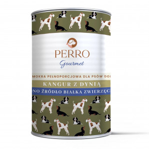 PERRO Gourmet Kangaroo with pumpkin - vlhké krmivo pro psy - 800g