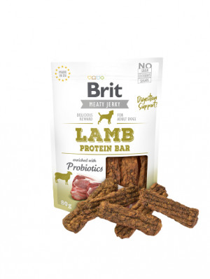 Brit Jerky Lamb Protein Bar - Jehněcí - pamlsek pro psy - 80 g