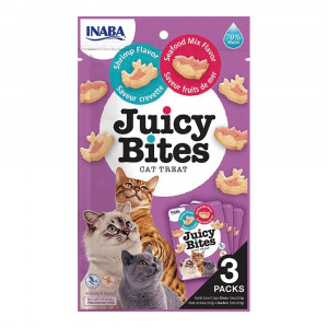 INABA Juicy bites Shrimp and seafood - pamlsek pro kočky - 3×11,3g