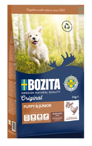 BOZITA Original Puppy & Junior Chicken - suché krmivo pro psy - 3kg