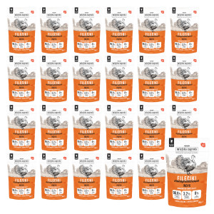 WIEJSKA ZAGRODA Monoproteinové filetky Krůta – mokré krmivo pro kočky – 24x85g