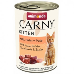 ANIMONDA Carny Kitten Veal, chicken, turkey - mokré krmivo pro kočky - 400g