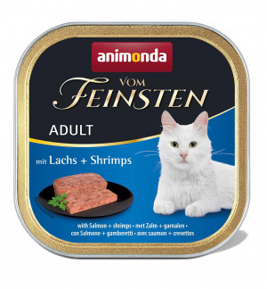 ANIMONDA Vom Feinsten Adult Salmon with shrimp - mokré krmivo pro kočky - 100g
