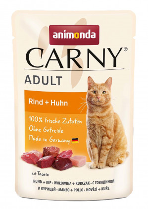 ANIMONDA Carny Adult Beef and chicken - mokré krmivo pro kočky - 85g