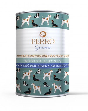 PERRO Gourmet Horsemeat with pumpkin - mokré krmivo pro psy - 400g