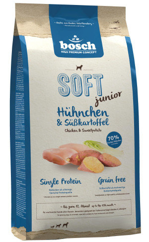 BOSCH Soft Junior Chicken and sweet potatoes - suché krmivo pro psy - 12,5kg