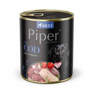 DOLINA NOTECI Piper Animals with cod and tomato - vlhké krmivo pro psy - 800g