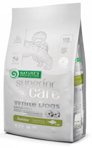 NATURE'S PROTECTION Superior Care White Dogs Junior Small Białoryba - suché krmivo pro štěňata - 10 kg