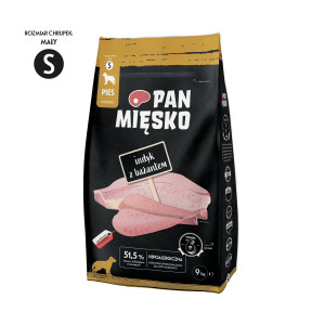 PAN MIĘSKO Krůta s bažantem S - suché krmivo pro psy - 9 kg