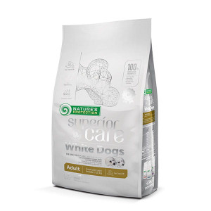 NATURE'S PROTECTION Superior Care White Dogs Adult Small Lamb bez obilovin - suché krmivo pro psy - 1,5 kg