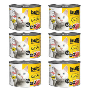 BULTI Rich in duck - mokré krmivo pro kočky - 6x200g