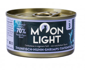 MOONLIGHT Dinner nr 3 Tuna, chicken, shrimp and squid - mokré krmivo pro kočky - 80g