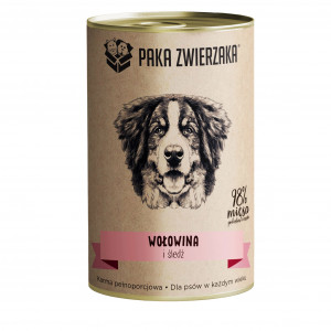 PAKA ZWIERZAKA Beef and herring - vlhké krmivo pro psy - 400g