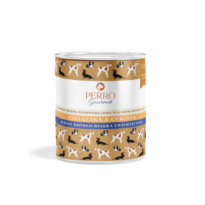 PERRO Gourmet Veal with zucchini - mokré krmivo pro psy - 800g