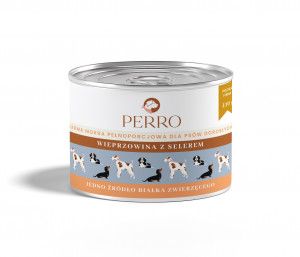 PERRO Pork with celery - mokré krmivo pro psy - 410g