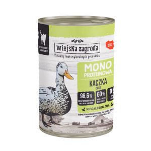 WIEJSKA ZAGRODA Monoprotein Duck - mokré krmivo pro kočky - 400g