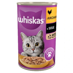 WHISKAS Chicken in sauce - mokré krmivo pro kočky - 400g 