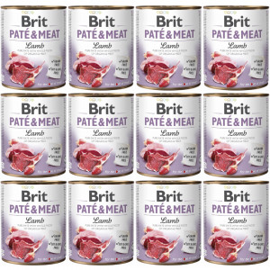BRIT Paté & Meat Lamb mokré krmivo pro psy - 12x800g