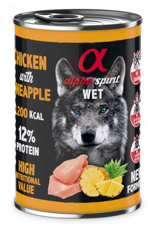 ALPHA SPIRIT WET Kuře s Ananasem - mokré krmivo pro psy - 400g