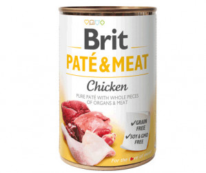 BRIT Paté & Meat s kuřecím masem - mokré krmivo pro psy - 400 g