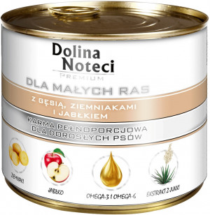 DOLINA NOTECI Premium with goose, potatoe and apple Small breeds - Mokré krmivo pro psy - 185 g