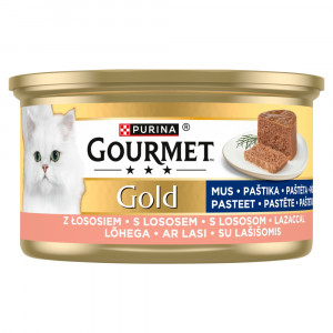 PURINA Gourmet Gold Mousse with salmon - mokré krmivo pro kočky - 85g