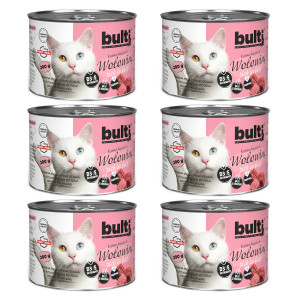 BULTI Rich in beef - mokré krmivo pro kočky - 6x200g