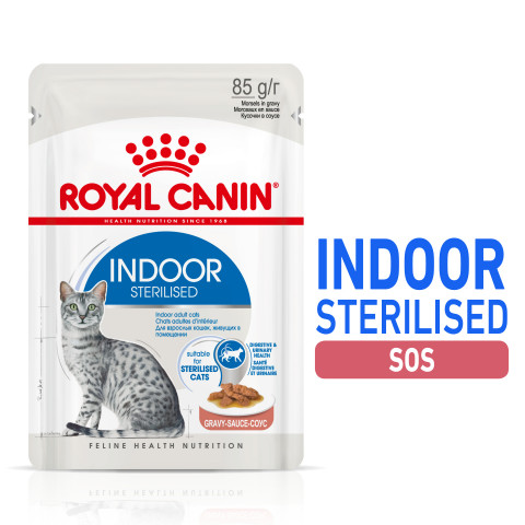 ROYAL CANIN Indoor Sterilized - Mokré krmivo pro kočky - Kousky v omáčce 12x85 g - Fotogalerie 3