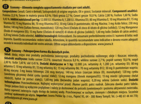 Josera JosiDog Economy 15 Kg Dospělý jedinec Vepřové, Zeleninová - Fotogalerie 2