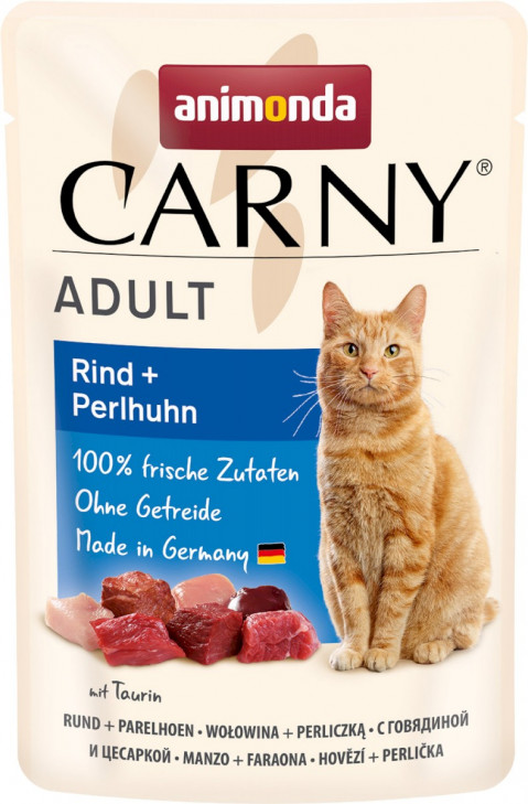 ANIMONDA Carny Adult Beef and guinea fowl - mokré krmivo pro kočky - 85g - Fotogalerie 1