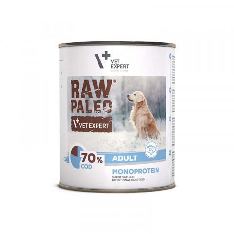 RAW PALEO Adult Monoprotein Cod - vlhké krmivo pro psy - 800 g - Fotogalerie 1