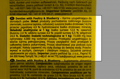 JOSERA Denties Poultry with blueberries - pochoutka pro psy - 180g - Fotogalerie 2