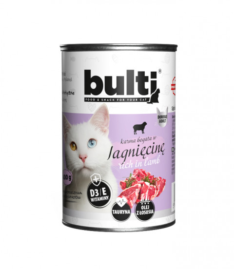 BULTI Mielonka MIX 4 masové příchutě - vlhké krmivo pro kočky - 24x400g - Fotogalerie 5