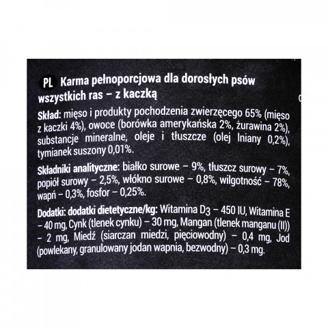 Dolina Noteci RAFI kachna, borůvky, brusinky - vlhké krmivo pro psy 400 g - Fotogalerie 2