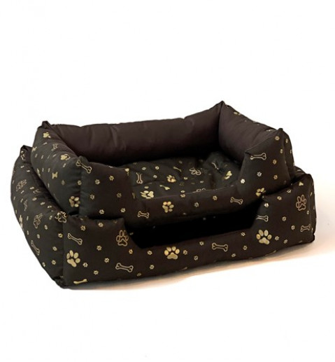 GO GIFT Pelíšek pro psy XXL - hnědá - 90x63x16 cm - Fotogalerie 2
