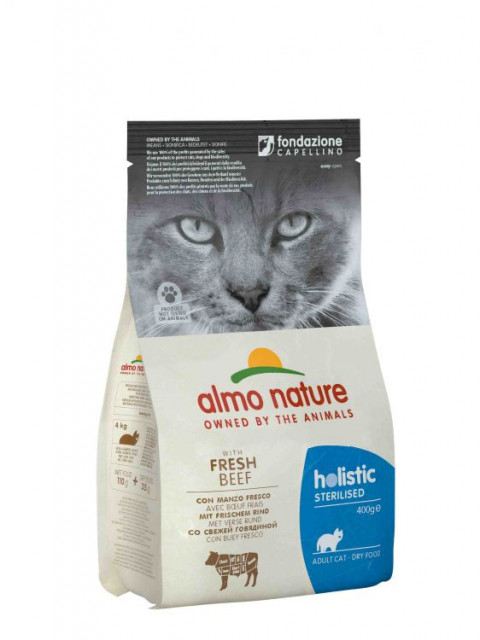 Almo Nature Holistic Sterilised Beef - suché krmivo pro kočky - 2kg - Fotogalerie 1