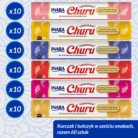 INABA Churu Variety box Tuna - pamlsek pro kočky - 60 x 14g - Fotogalerie 3