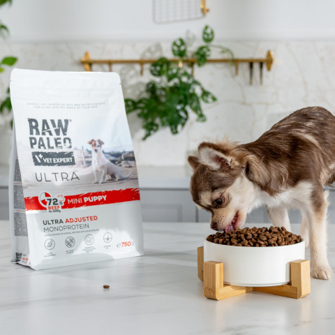 RAW PALEO Ultra Mini Puppy Beef - suché krmivo pro štěňata malých plemen - 2 kg - Fotogalerie 2