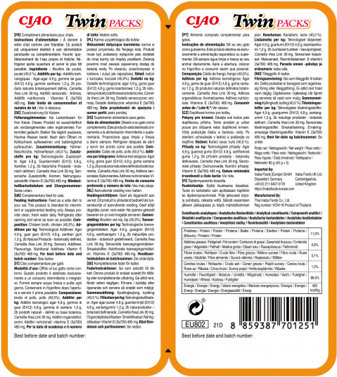 INABA Twin Packs Chicken - pamlsek pro kočky - 2 x 40g - Fotogalerie 2
