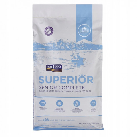 FISH4DOGS Superior Senior Medium Complete Salmon - suché krmivo pro psy - 12kg - Fotogalerie 1