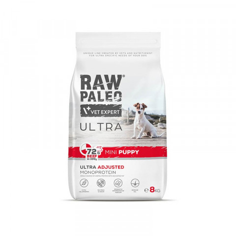 RAW PALEO Ultra Mini Puppy Beef - suché krmivo pro štěňata malých plemen - 8 kg - Fotogalerie 1